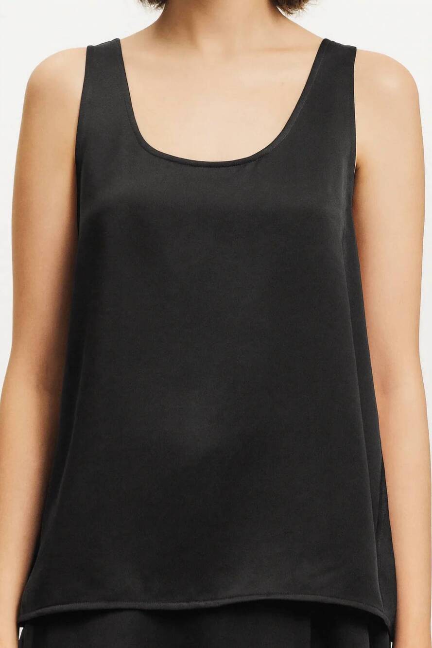 NEW SAINT ART isola scoopneck tank in black